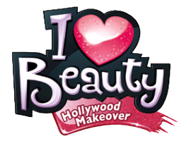 I Love Beauty Hollywood Makeover title screen for Nintendo DS